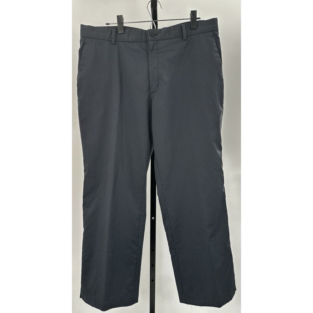 Nike Golf Dri-Fit Pants Mens 36x30 Gray Pinstripe Performance Stretch